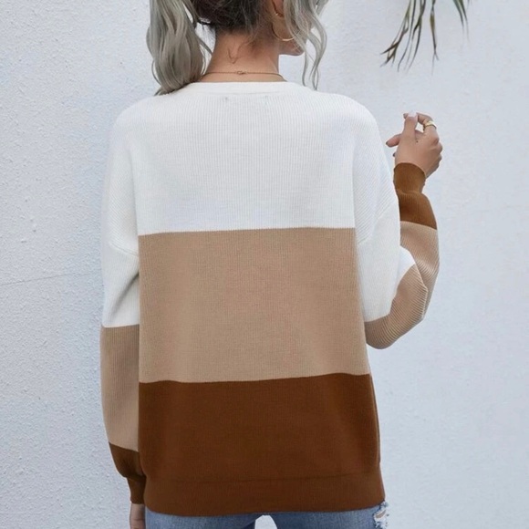 NWOT SHEIN WHITE, TAN, BROWN - Picture 4 of 9